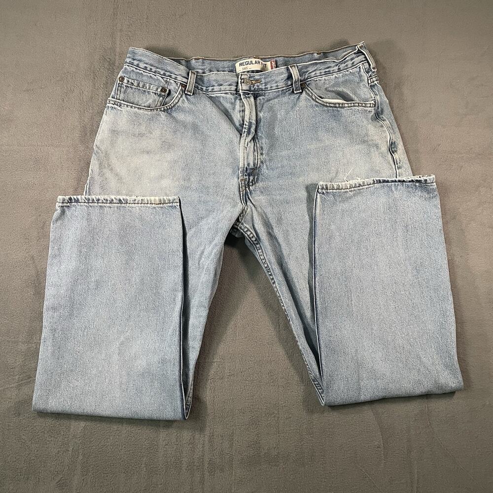Levi’s 505 Y2K Regular Fit Jeans Men’s 40x32 Light Wash Distressed Denim